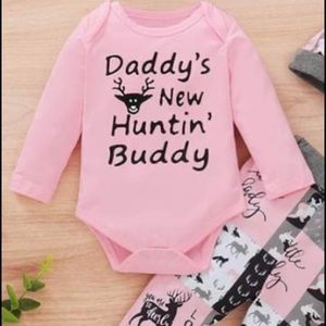 Daddy’s baby girl pants set pink long sleeve